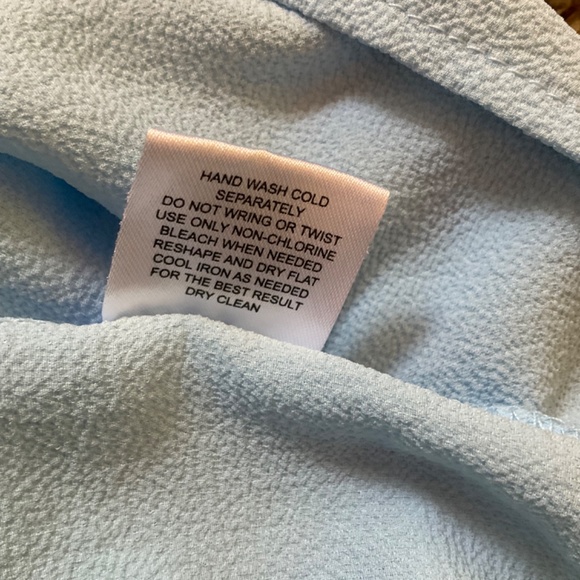 Hippie Rose Blue Criss Cross Back Button Front Sheer Tank Sz S - READ - Picture 9 of 9